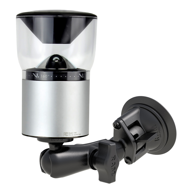 RAM-B-224-1-366U Twist-Lock Saugnapfhalterung mit 1/4 Zoll-20 Kameraadapter 2