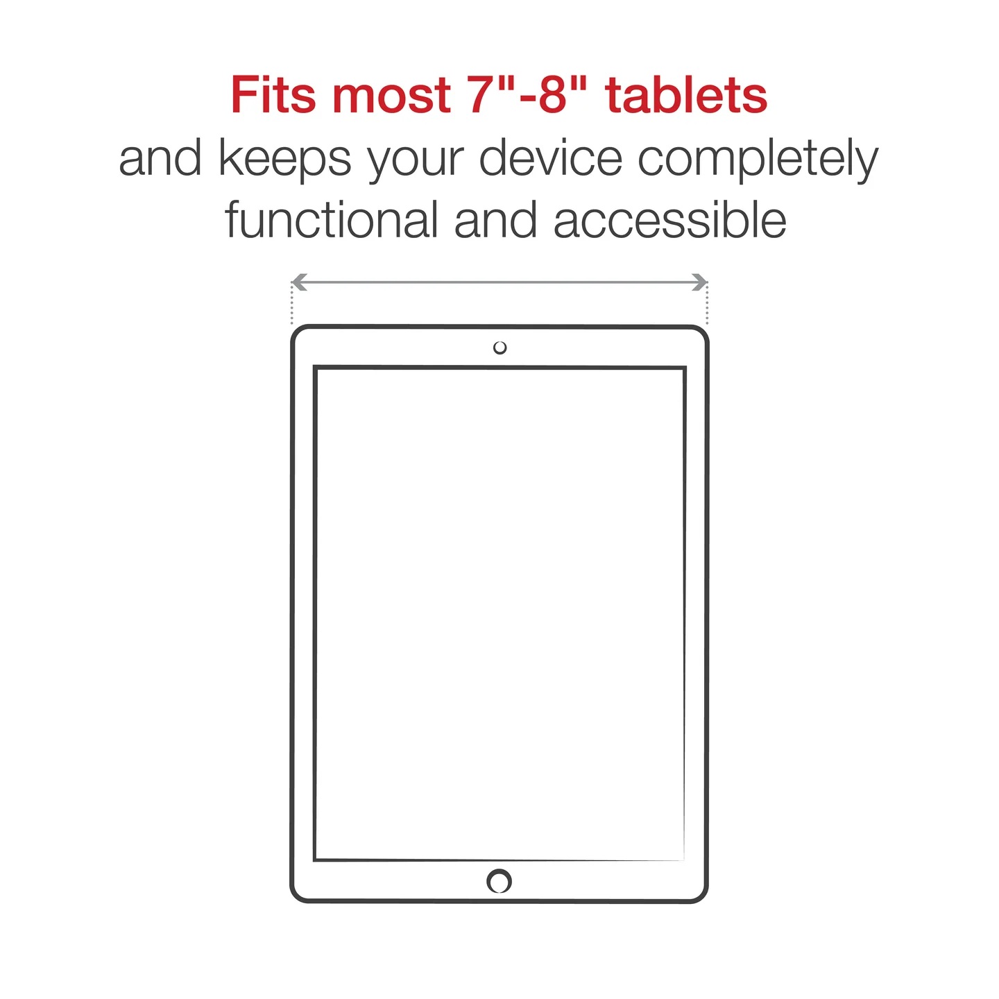 RAM-B-166-UN8U X-Grip Universalhalteklammer-Set für 7-8" Tablets mit B-Arm und Saugnapfbasis 14