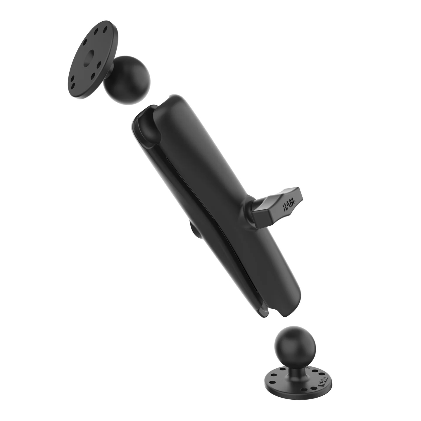 RAM-101U-D Ram Mount C-Arm-Basisset lang mit 2 mal Round Base aus Aluminium 3
