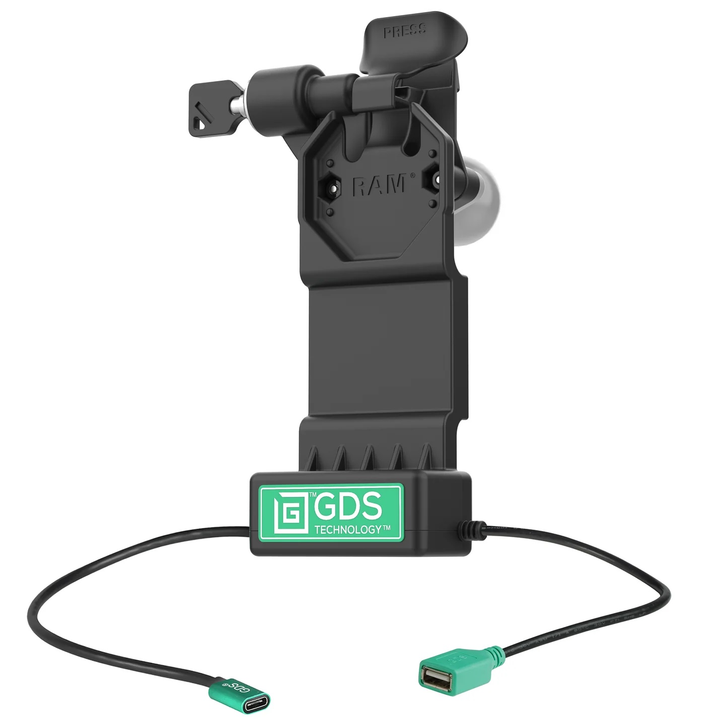 RAM-GDS-DOCKLL-U1CDU GDS® Uni-Conn™-Dock Power USB-C & Single Peripherie USB-A (Schloss links) 5