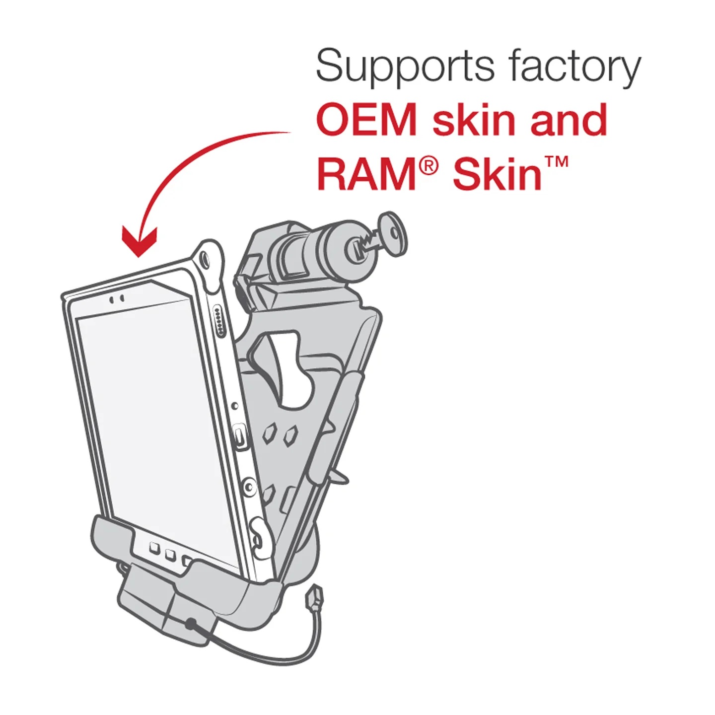 RAM-HOL-SAM57CPKL-1AU RAM®abschließbares Lade- und Datendock für Tab Active4 Pro & Tab Active Pro 6