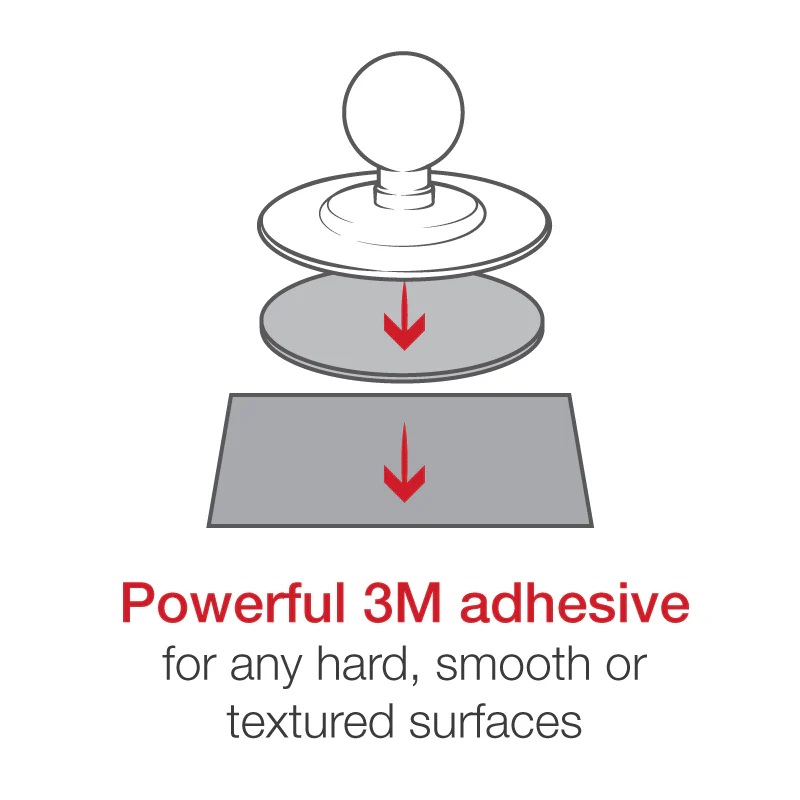 RAP-B-378-UN10U large X-Grip Universalhalterung - Klebesockel, Socket Arm medium Kunststoff 8