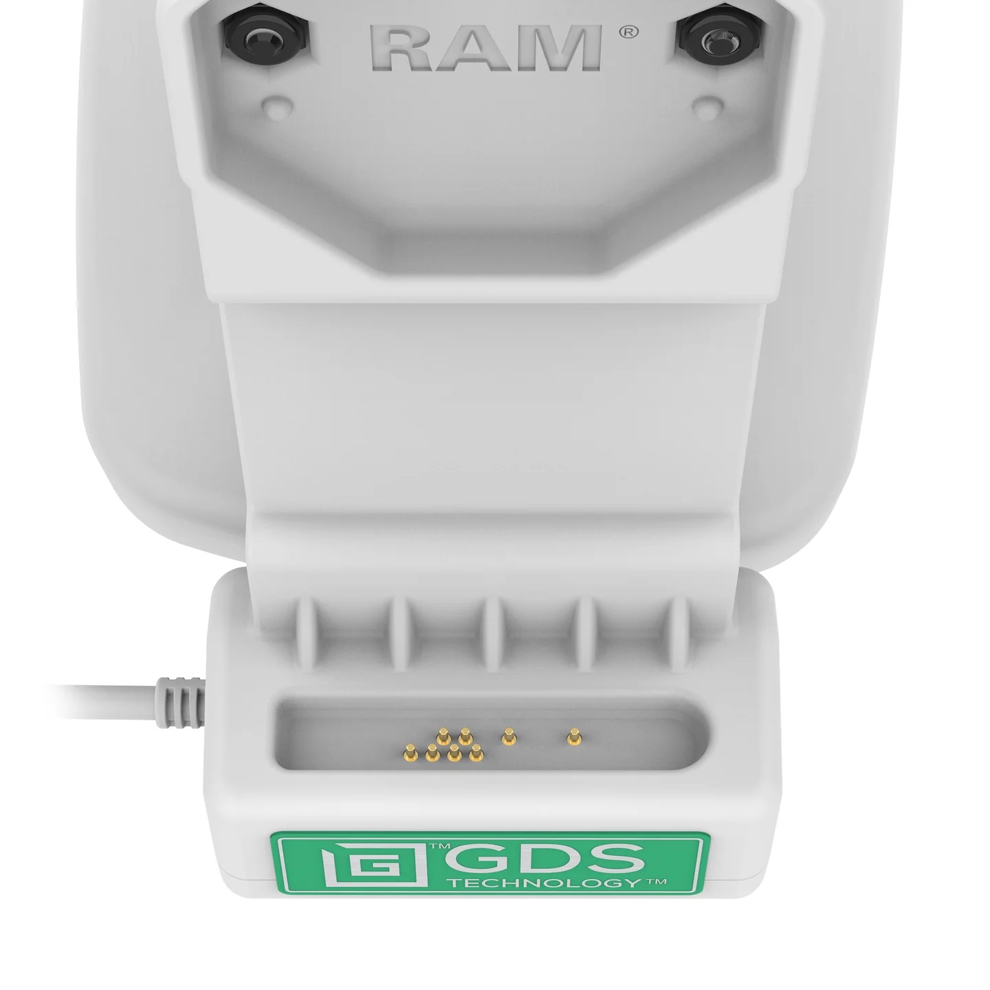RAM-GDS-DOCKLR-D14-U1C-GRY GDS® Uni-Conn™ Tilt & Swivel Ladedock mit USB-C, abschließbar, grau 7