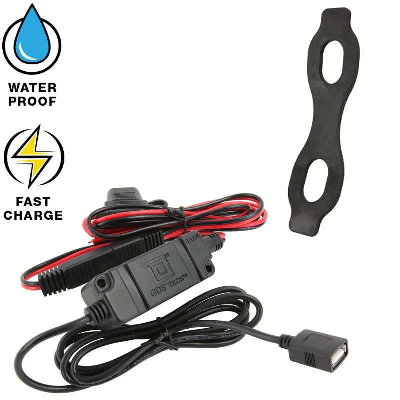RAM-B-400-A-UN14W-V7M Quick-Grip induktive Motorrad-Halterung mit Tough-Claw & Ladegerät 5