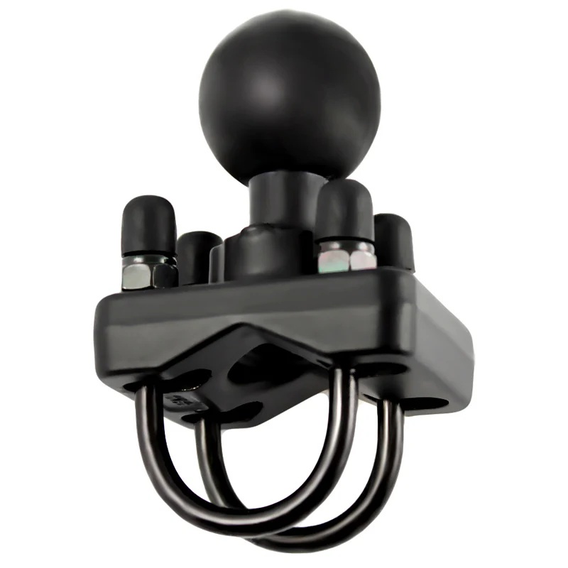 RAM-334U Doppelbügelschellenhalterset 1"-1,25", C-Arm + VESA-Platte 75x75 - aus Aluminium 4