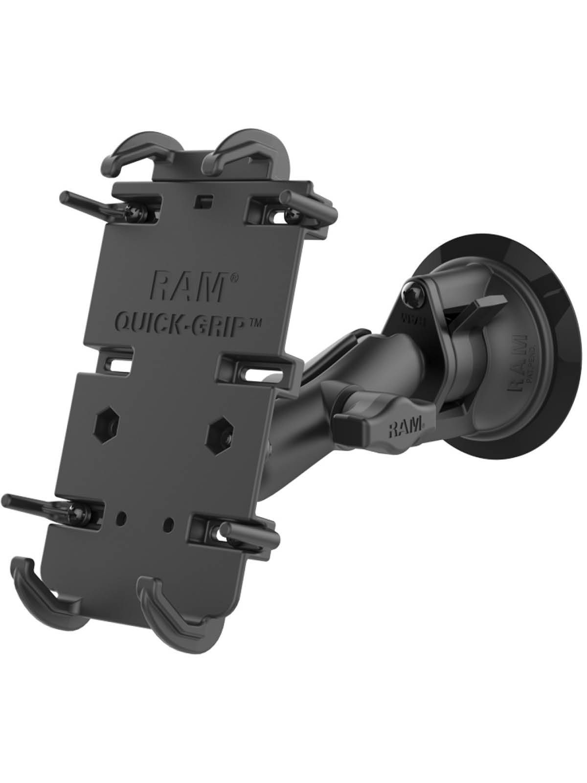 RAM-B-166-PD4U RAM Mounts Quick-Grip XL mit Twist-Lock Saugnapfbasis, Socket-Arm medium 0