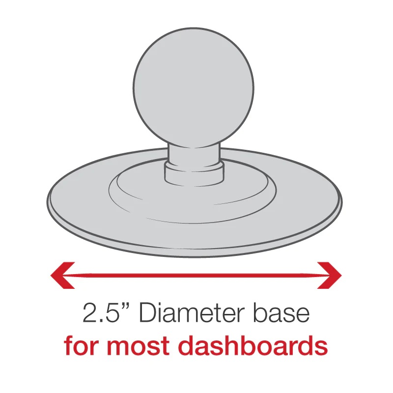 RAP-B-378-UN10U large X-Grip Universalhalterung - Klebesockel, Socket Arm medium Kunststoff 9