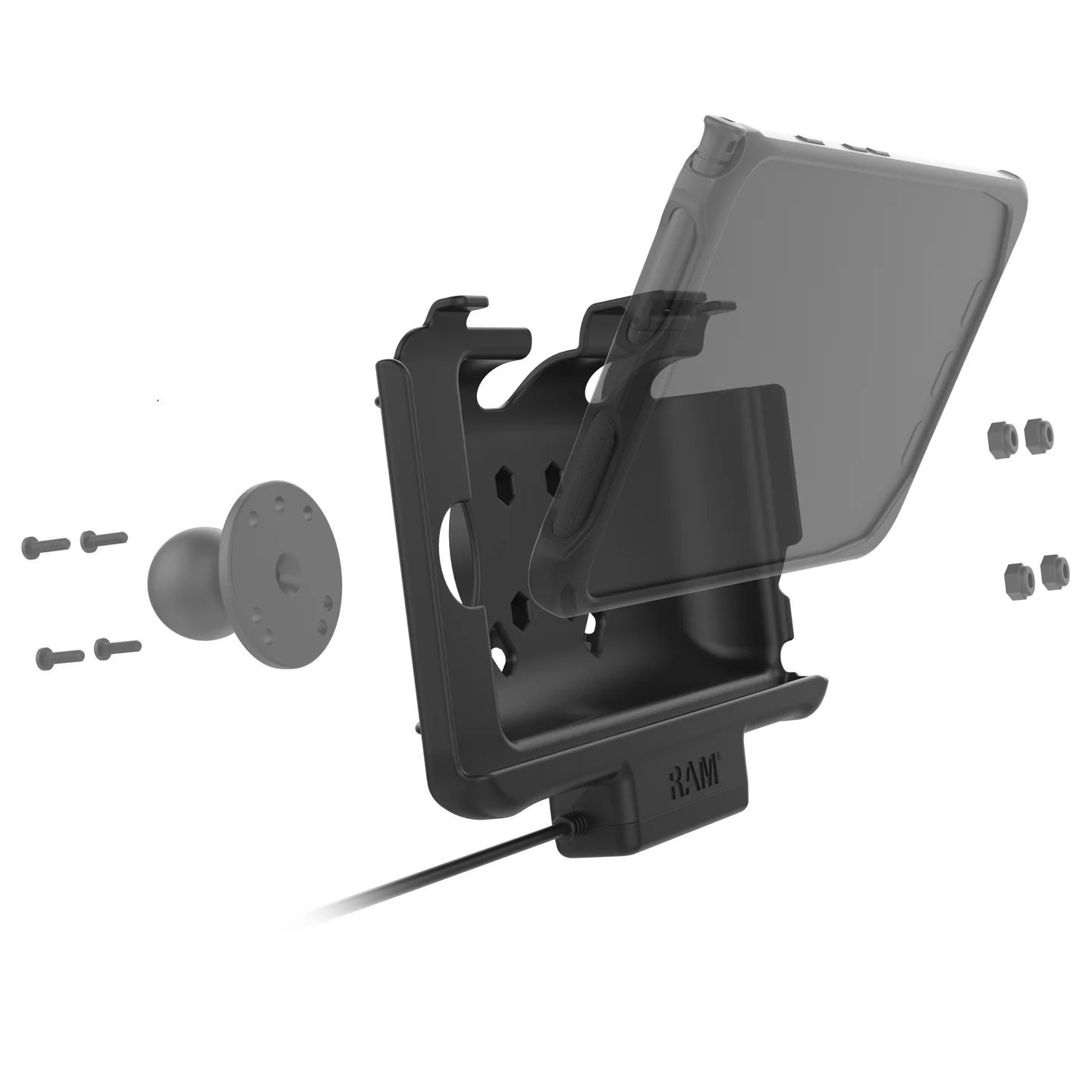 RAM-HOL-SAM60CPU EZ-Roll'r Ladestation/Halteschale für Samsung Tab Active 2, 3 & 5 mit USB-C 6