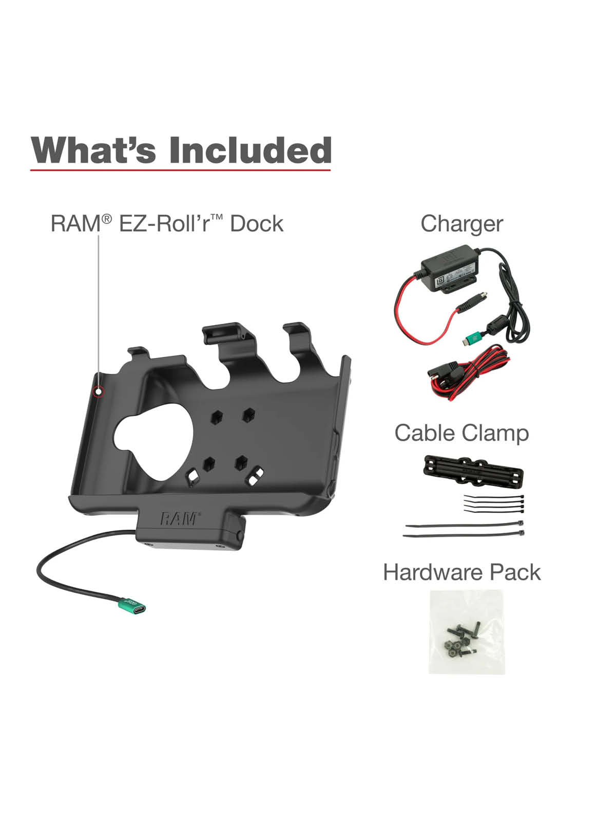 RAM-HOL-SAM60CP-V7CU EZ-Roll'r Ladedock inkl. Festanschluss für Samsung Galaxy Tab Active 5, 3 & 2 3