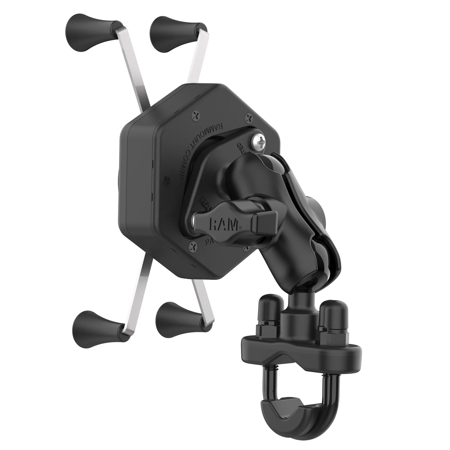 RAM-B-149Z-A-UN10-462 Large X-Grip® Handyhalterung mit Vibe-Safe™ & Bügelschelle/B-Socket Arm kurz 2