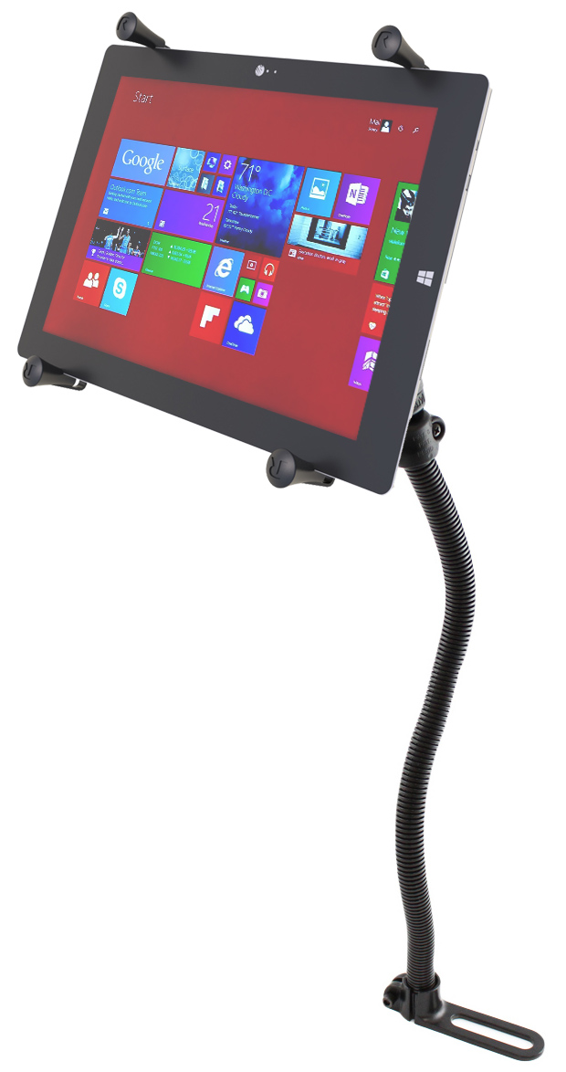 RAM-B-316-1-UN11U X-Grip-Sitzschienenhalterset für 12-13 Zoll Tablets - POD I Flexarm 18" 3