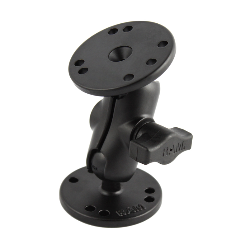 RAM-B-101U-A Double Ball Mount mit 2x Round Base und kurzem Arm 1