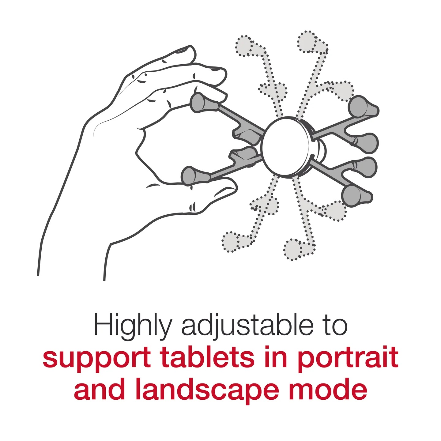 RAM-B-121-UN8U X-Grip Halterung für 7-8 Zoll Tablets - Steuerhornklemme, B-Socket Arm medium 13