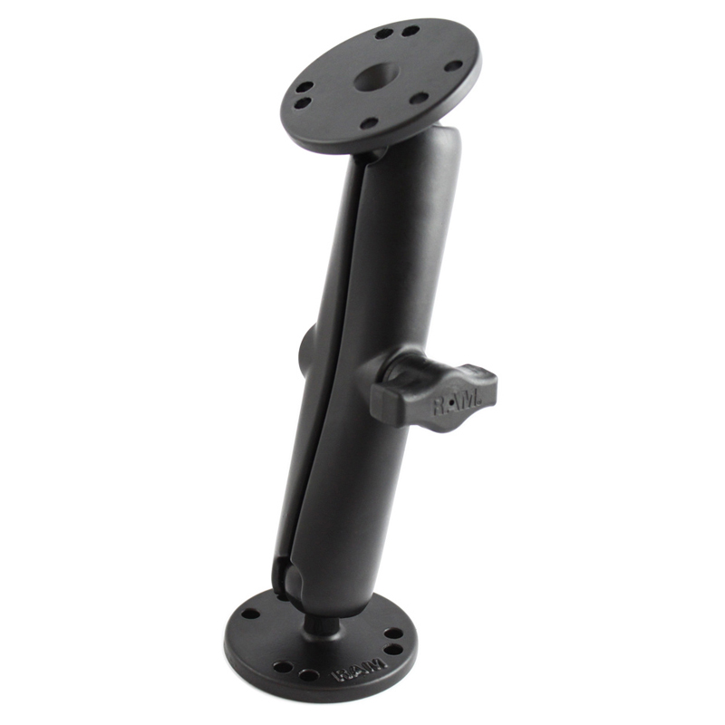 RAM-B-101U-C Doppel-Kugelhalterung lang mit 2 x Round Base aus Aluminium 1