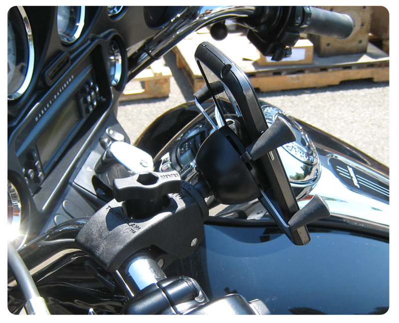 RAM-B-400-A-HOL-UN10BU Ram Mount X-Grip für große Smartphones B-Arm kurz Aluminium und Tough Claw klein 3