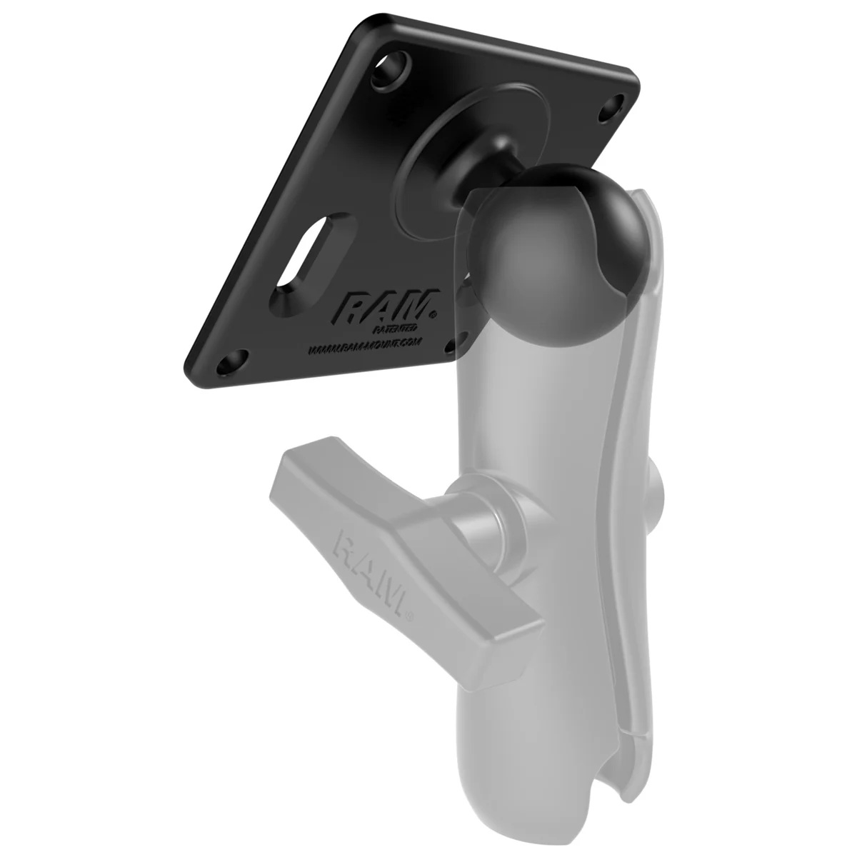 RAM-334-1U Doppelbügelschellen-Halterset (1,9 - 2,54 cm) - VESA-Platte 75 x 75 mm 6