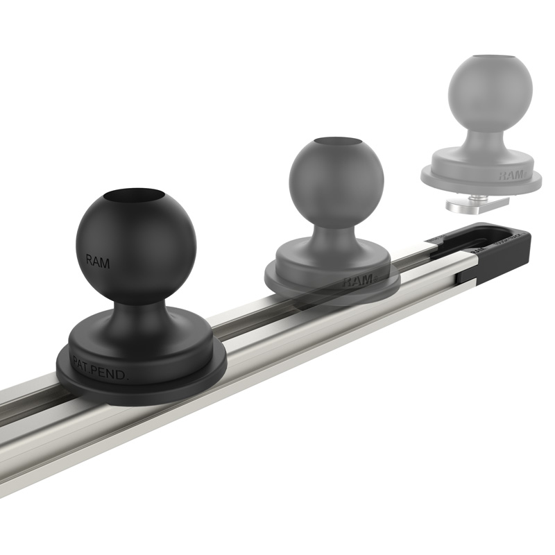 RAM-TRACK-EXA-17U Tough-Track Schiene 17 Zoll - Aluminium, Endkappen 5