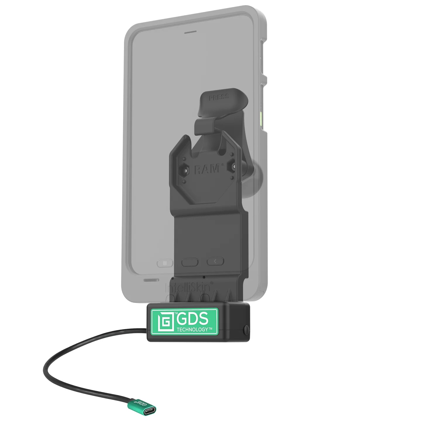 RAM-GDS-DOCK-U1CPU GDS® Uni-Conn™ Ladestation mit USB-C Eingang und 2-Loch AMPS-Aufnahme 2