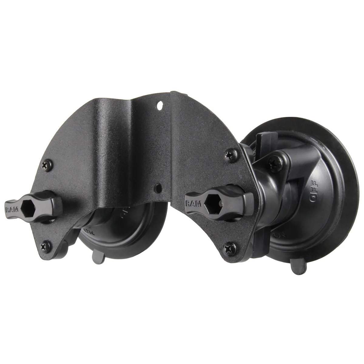 RAM-B-189B-PIV1U Twist-Lock Gelenk-Doppelsaugnapfbasis mit B-Kugel - für gebogene Flächen 8