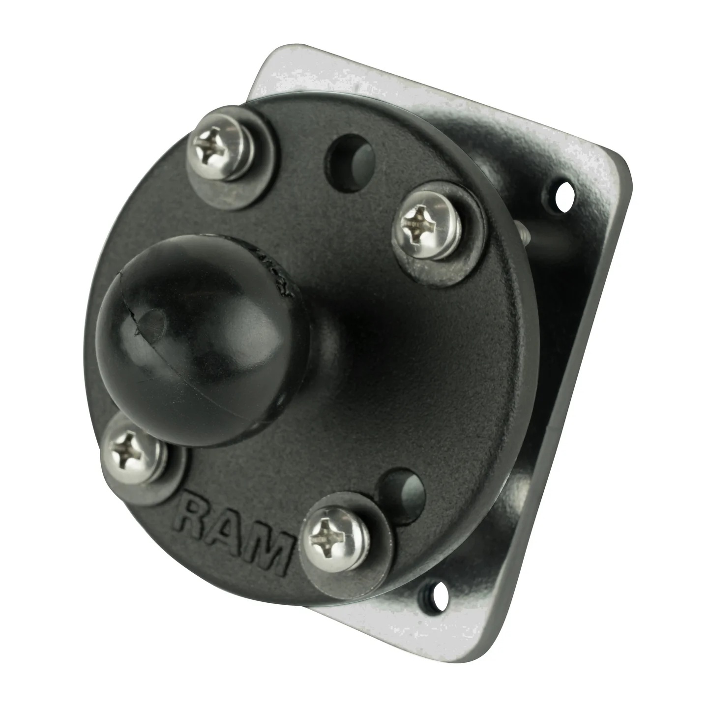 RAM-B-101U-225B2 Halterset mit Edelstahlplatte - 2x Round Base, medium Arm 4