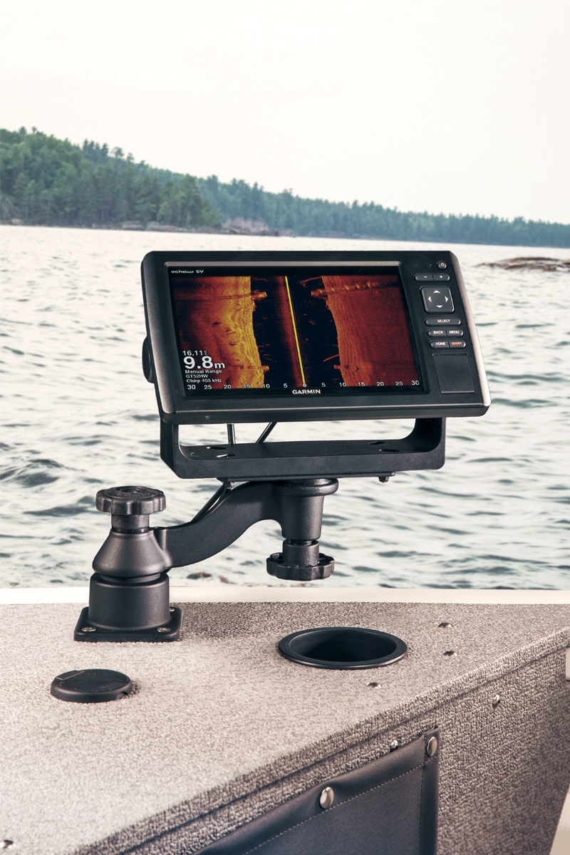 RAM-109HU Swing Arm Halterung für Fishfinder mit Geräteplatte 6