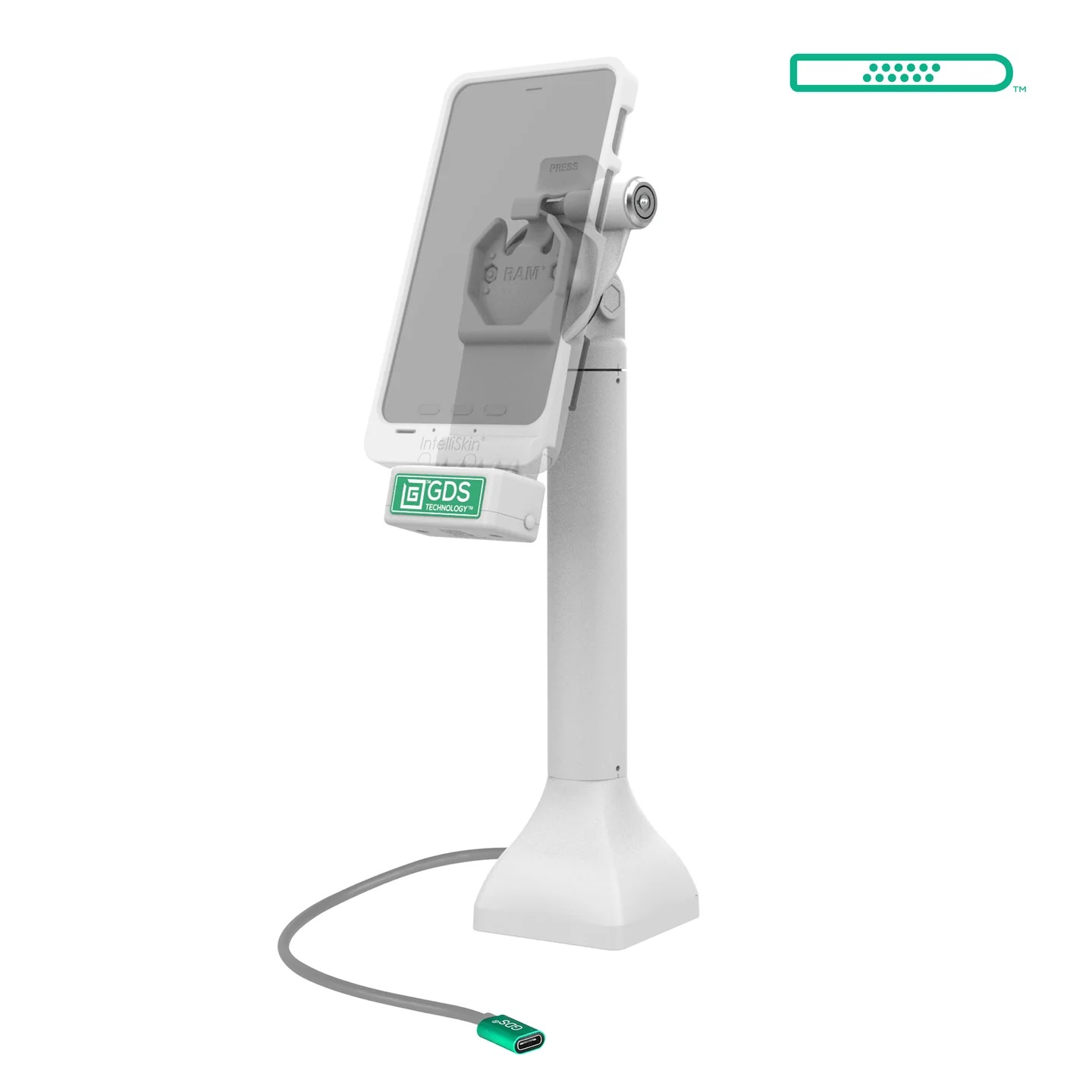 RAM-GDS-DOCKLR-D11-14-U1C-GRY GDS® Uni-Conn™ Pedestaldock 14" mit USB-C, abschließbar, grau 5