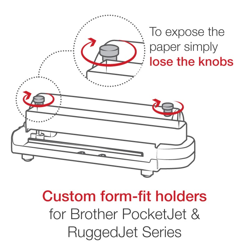 RAM-VPR-101 RAM Drucker-Halteschale für Brother PocketJet Drucker-Serie 4
