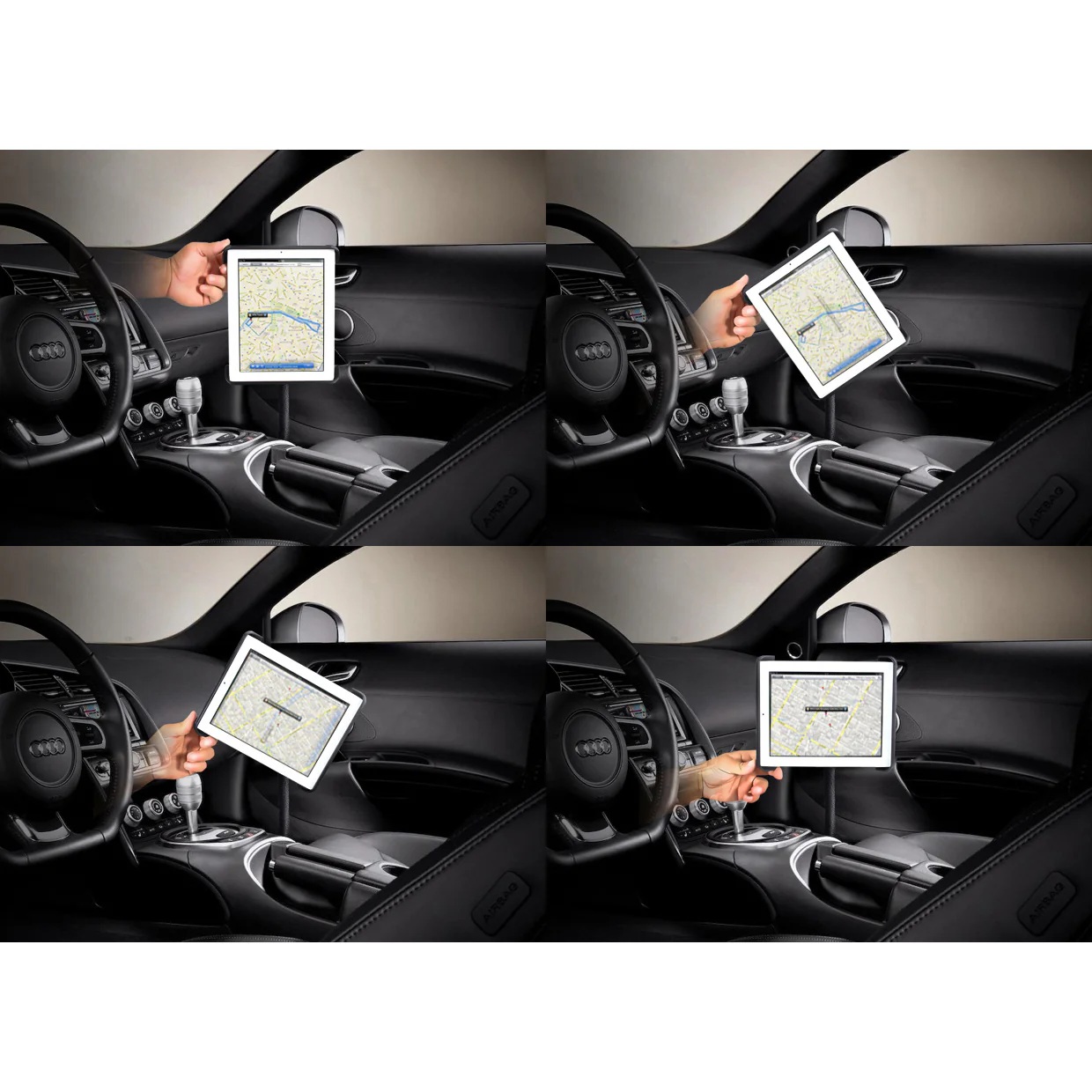 RAM-B-400-C-UN9-ROTO1U X-Grip für 9-11 Zoll Tablets mit rotierender Adapterplatte u. kleiner Tough-Claw 10