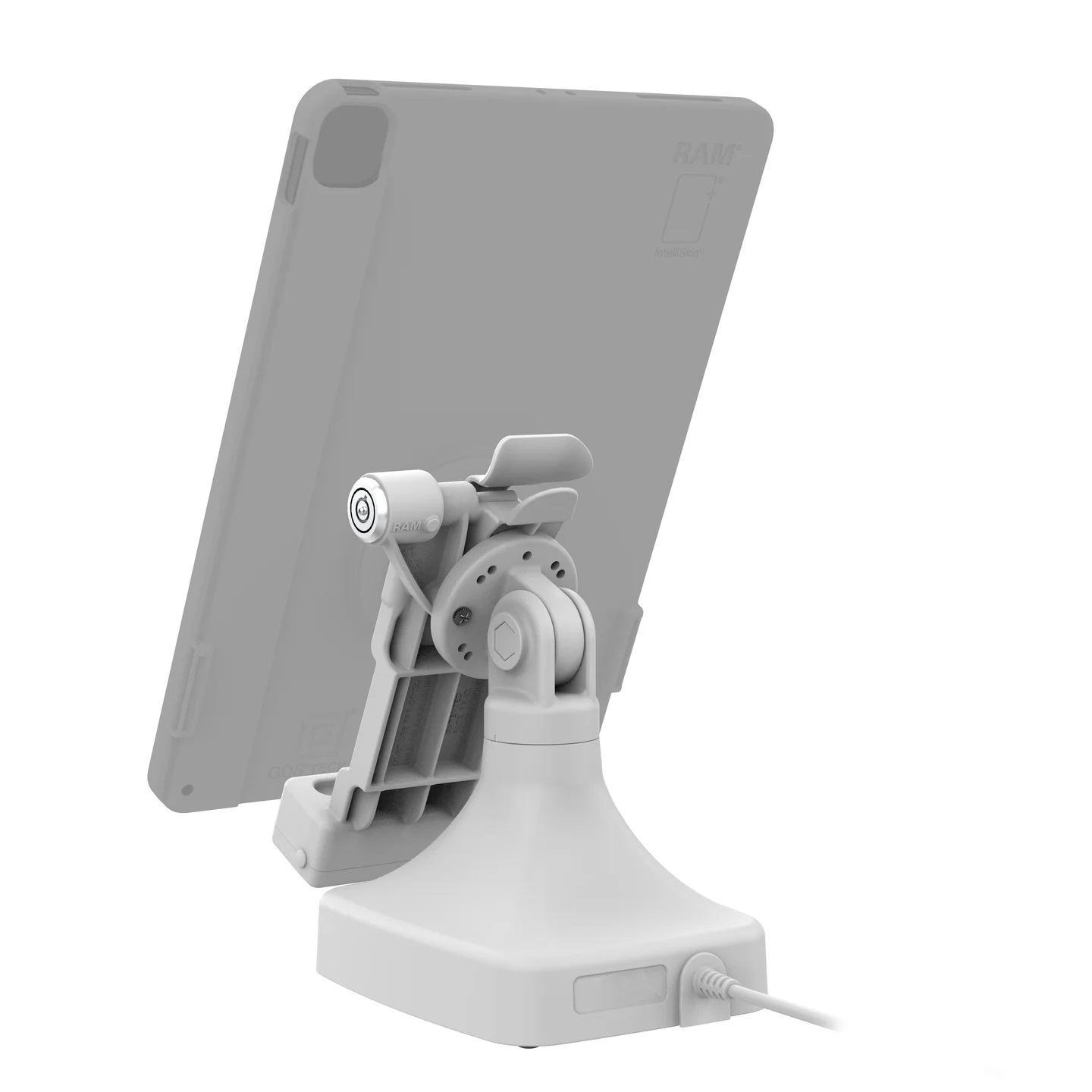 RAM-GDS-DOCKLR-D14-U1C-GRY GDS® Uni-Conn™ Tilt & Swivel Ladedock mit USB-C, abschließbar, grau 4