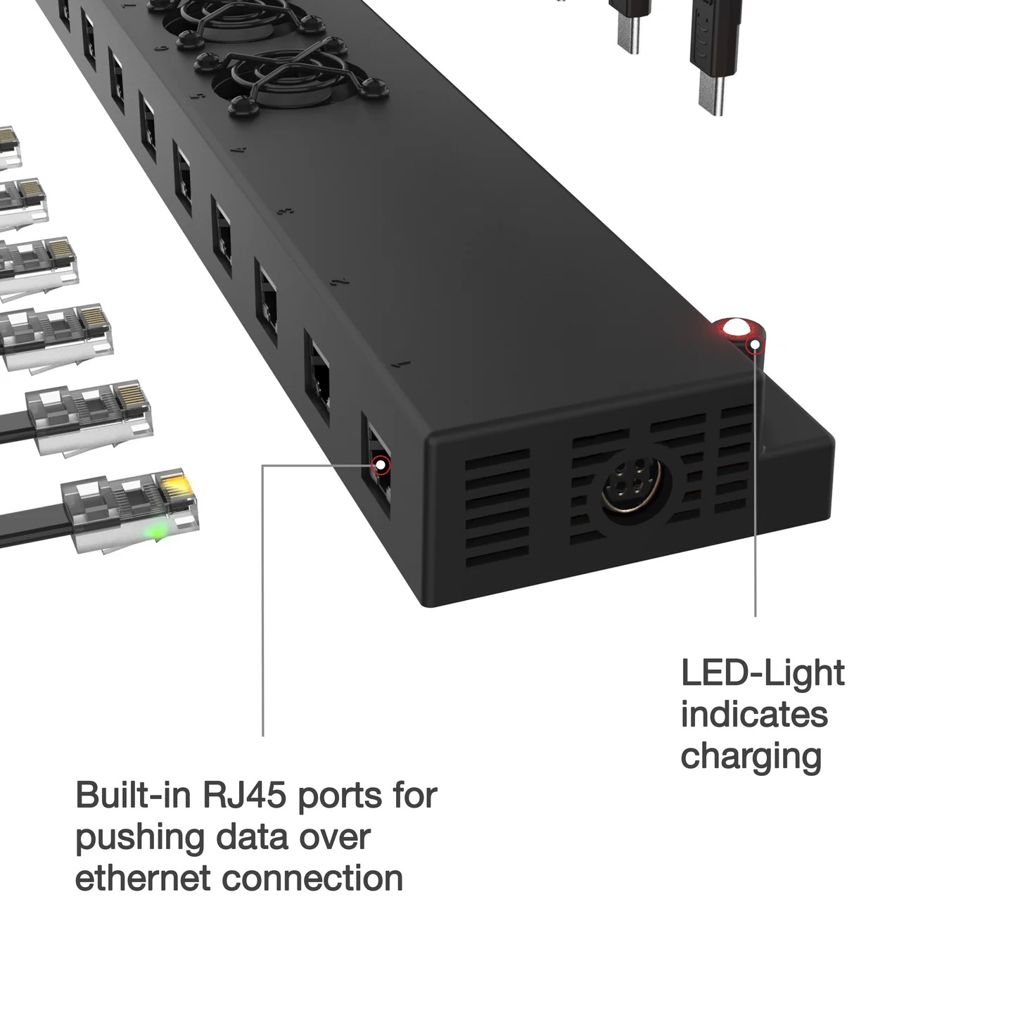 RAM-GDS-CHARGE-USBC-RJ45-12 GDS® 12-Port 300W USB-C + RJ45 Power Delivery Wandladegerät 4