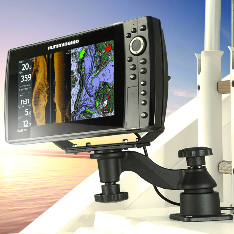 RAM-109HU Swing Arm Halterung für Fishfinder mit Geräteplatte 5