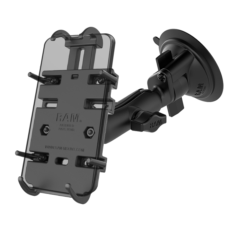 RAP-B-166-PD3U Quick-Grip Universalhalterung für Smartphones mit Twist-Lock Saugnapfbasis 3